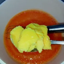 Segera masukkan margarin aduk cepat
