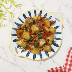 Teri Tahu Bumbu Iris