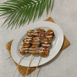 Bakso Bakar Teflon Bumbu Kacang