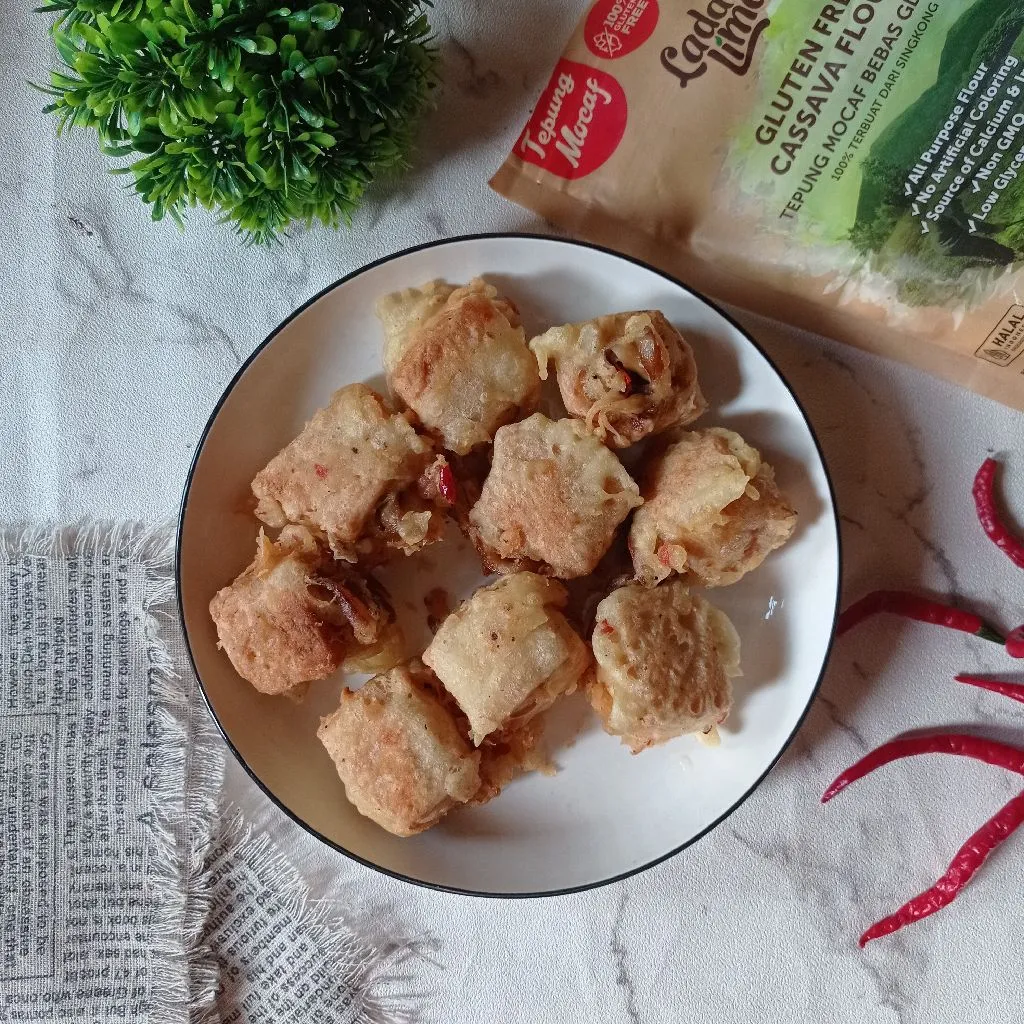 Tahu isi jamur pedas gluten free