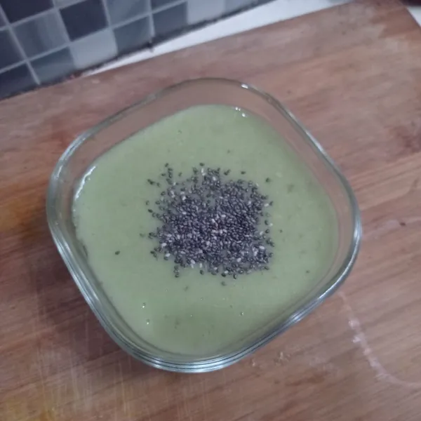 Tuang kewadah, sajikan dengan chiaseed