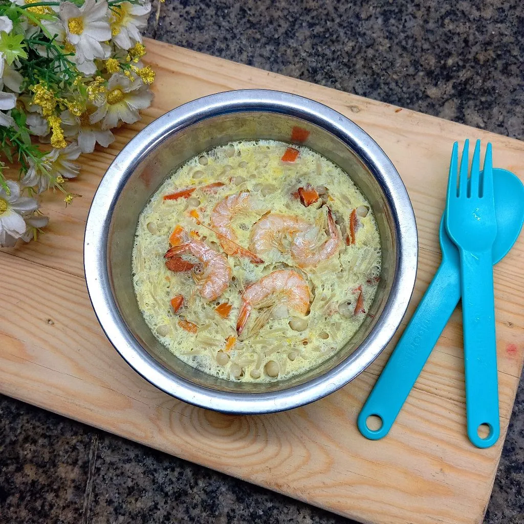 Telur Enoki Udang Kukus