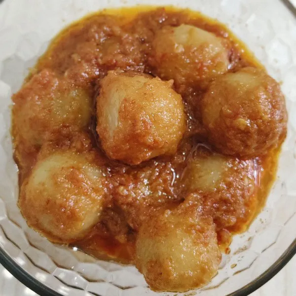 Cilok bumbu kacang siap dinikmati