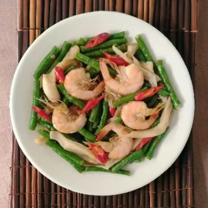 Oseng Kacang Udang Tawar Kecap