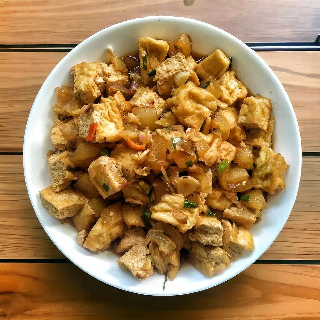 Oseng Tahu Cecek Saus Tiram