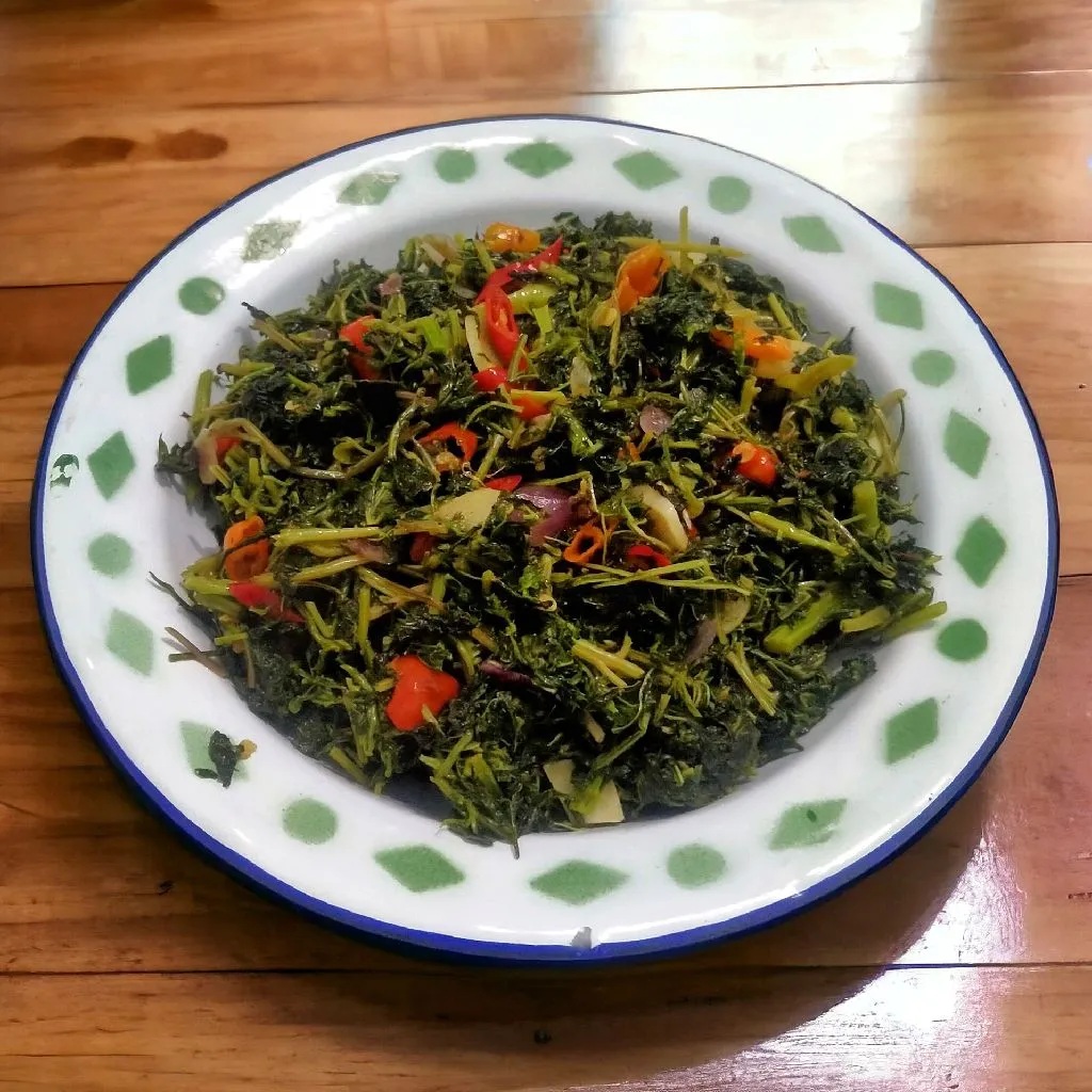 Oseng Daun Kenikir Pedas