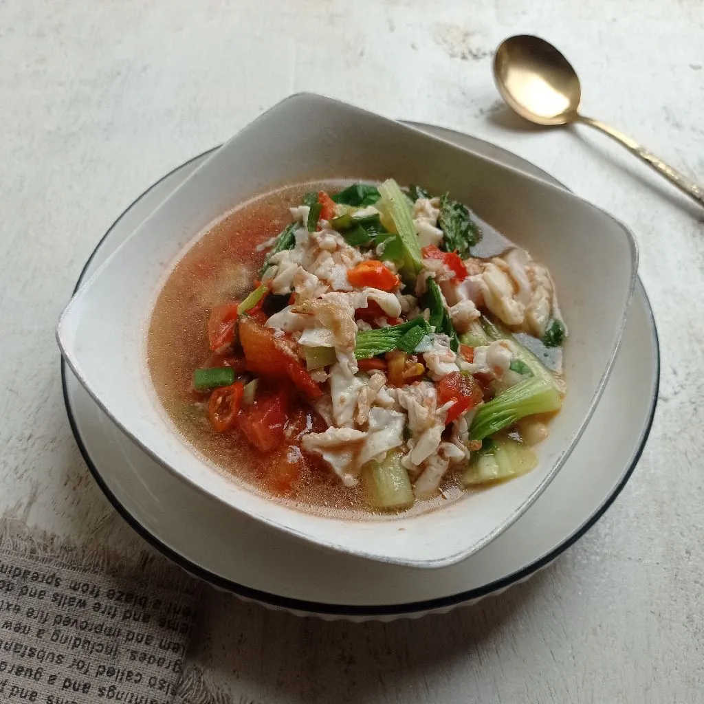 Sup pedas putih telur pakcoy