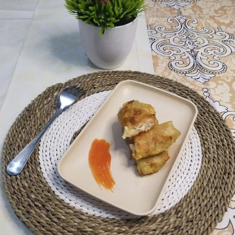 Lumpia Ayam isi keju #ResepSehat7Hari