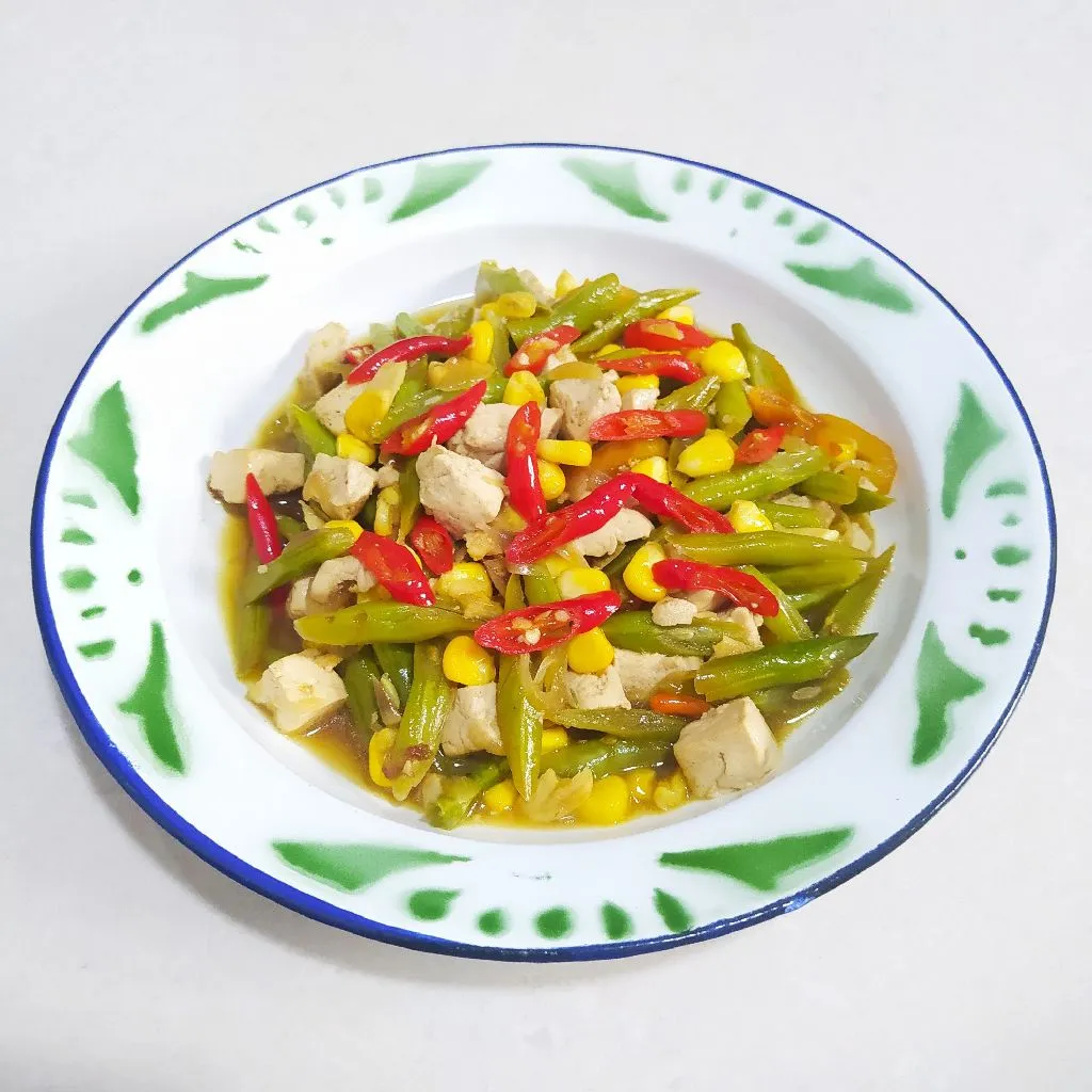 Tumis Buncis Jagung Tahu