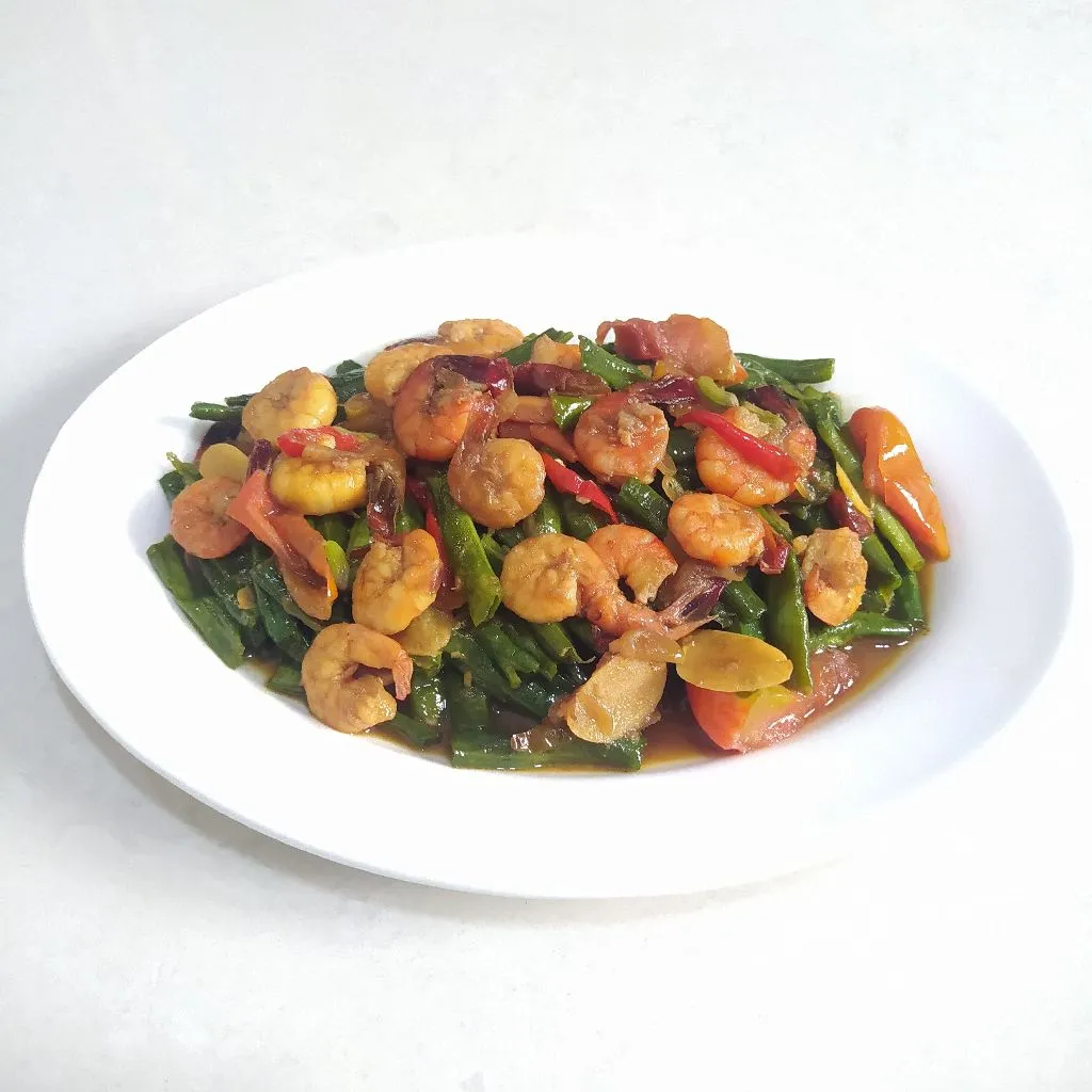 Tumis Kacang Panjang Udang