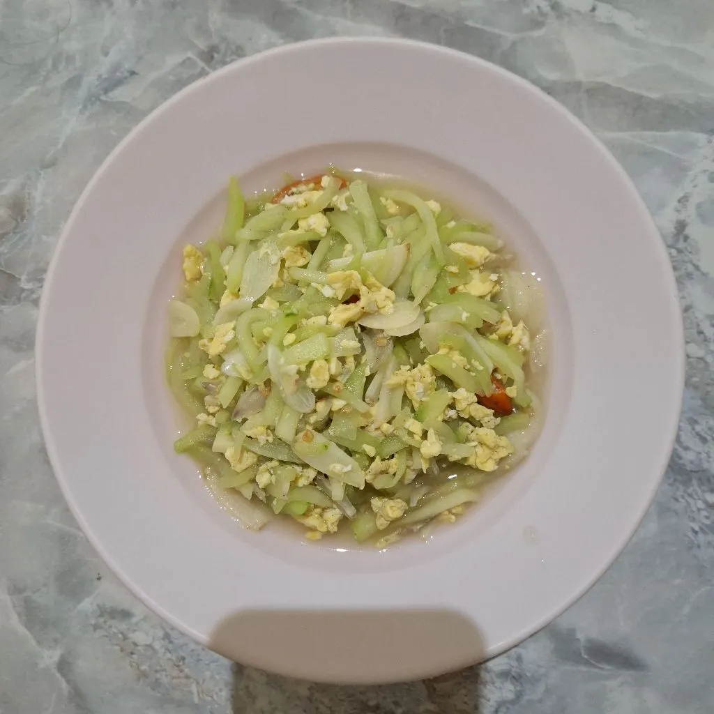 Tumis Labu Siam Telur