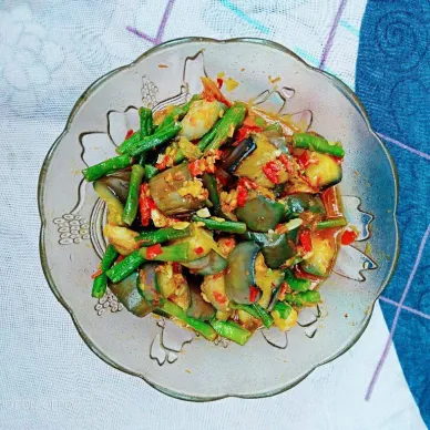 Oseng Pedas Terong Kacang Panjang