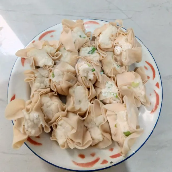 Lakukan hingga semua bahan selesai.