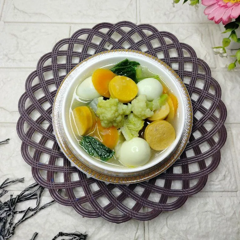 Capcay Sayur Sosis Telur Puyuh