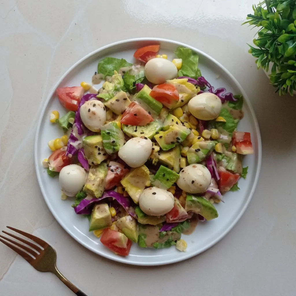 Quails egg salad