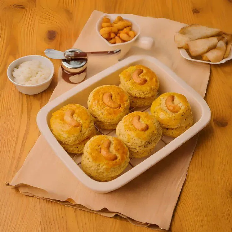 Poppy Cashew Tea Biscuits