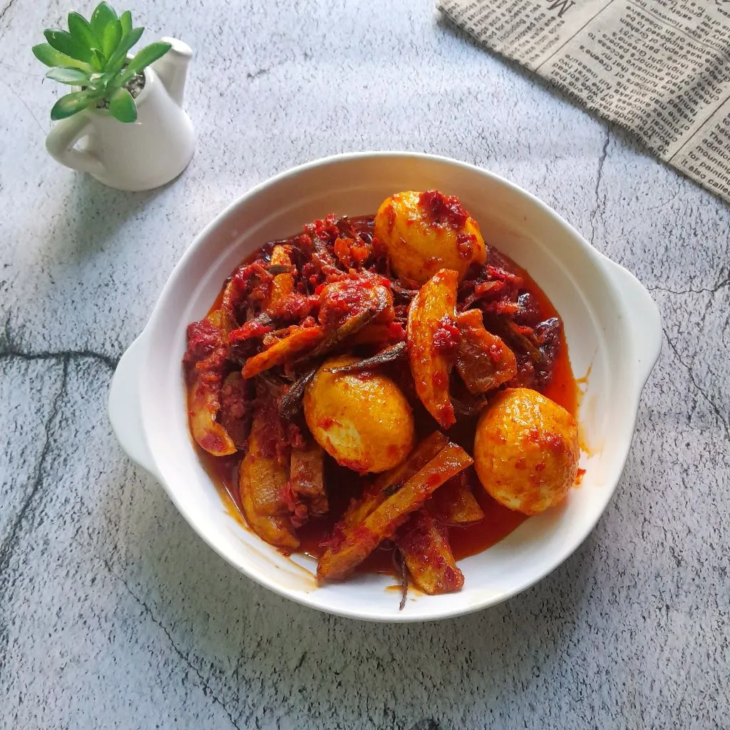 Balado Telur Kentang Tempe