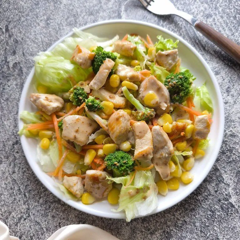 Salad Ayam Mix Sayur #KurCepBulanIni