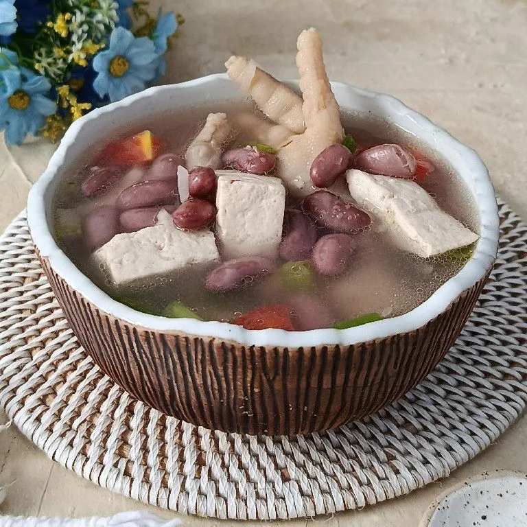 Kacang Merah Ceker Tahu Kuah Sup #KurCepBulanIni