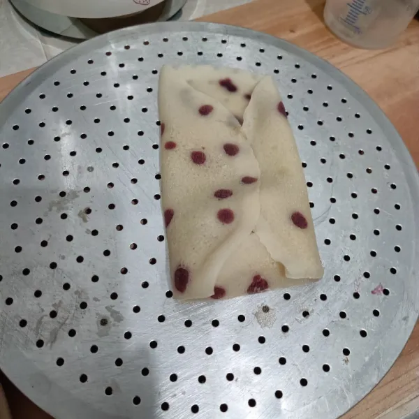 Lalu, lipat dan gulung.