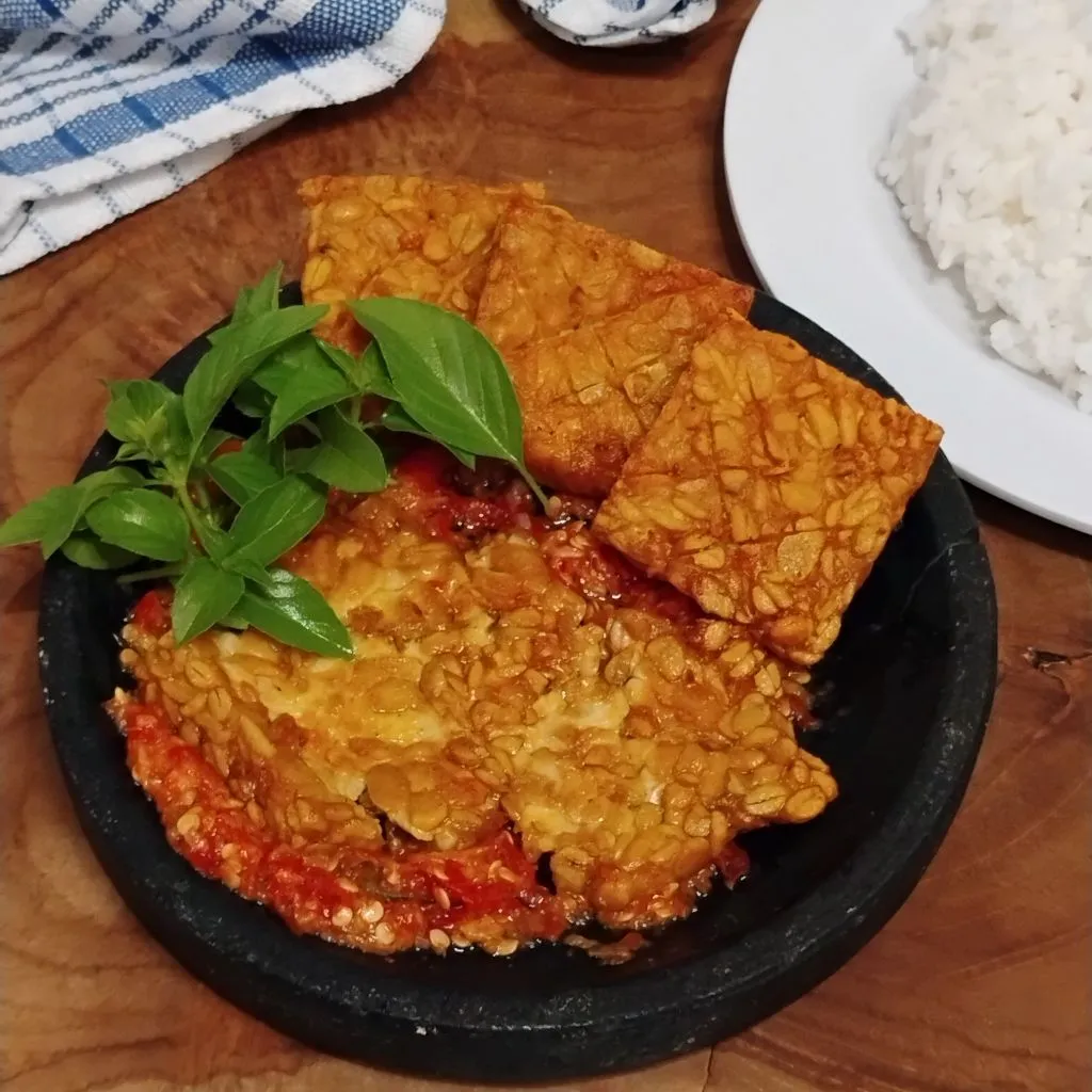 Tempe Penyet Sambal Bawang #KurCepResepRp9000