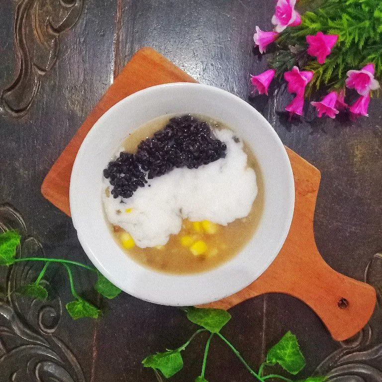 Bubur Kacang Ketan Hitam Jagung