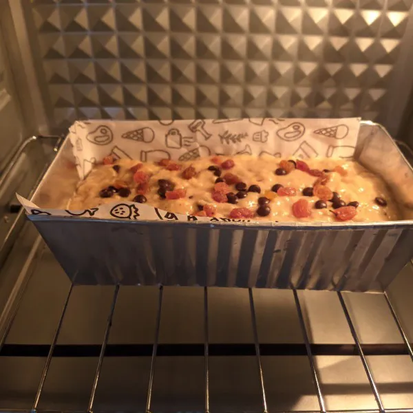 Oven di suhu 150-170°C selama 40-50 menit. Sesuaikan dengan oven masing-masing ya