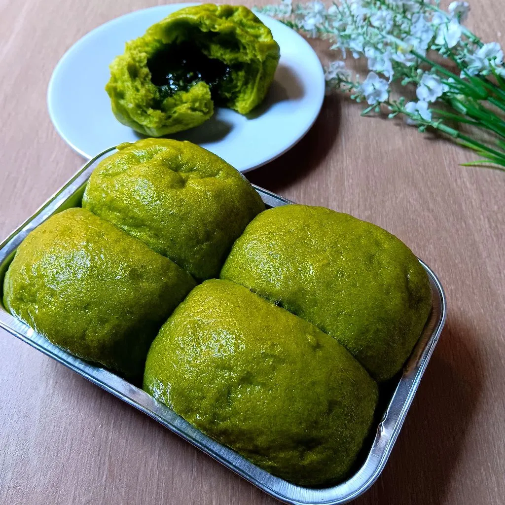 Roti Kentang Matcha Kukus