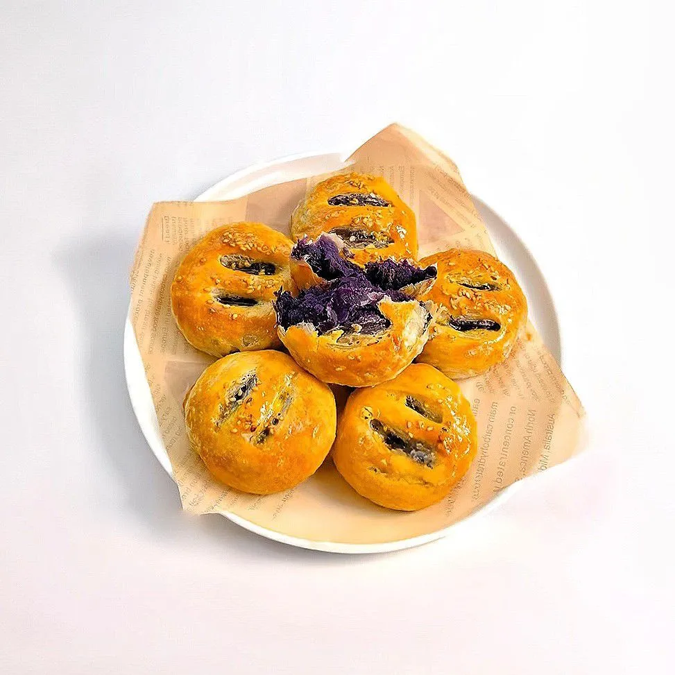 Milk Taro Crispy Pie