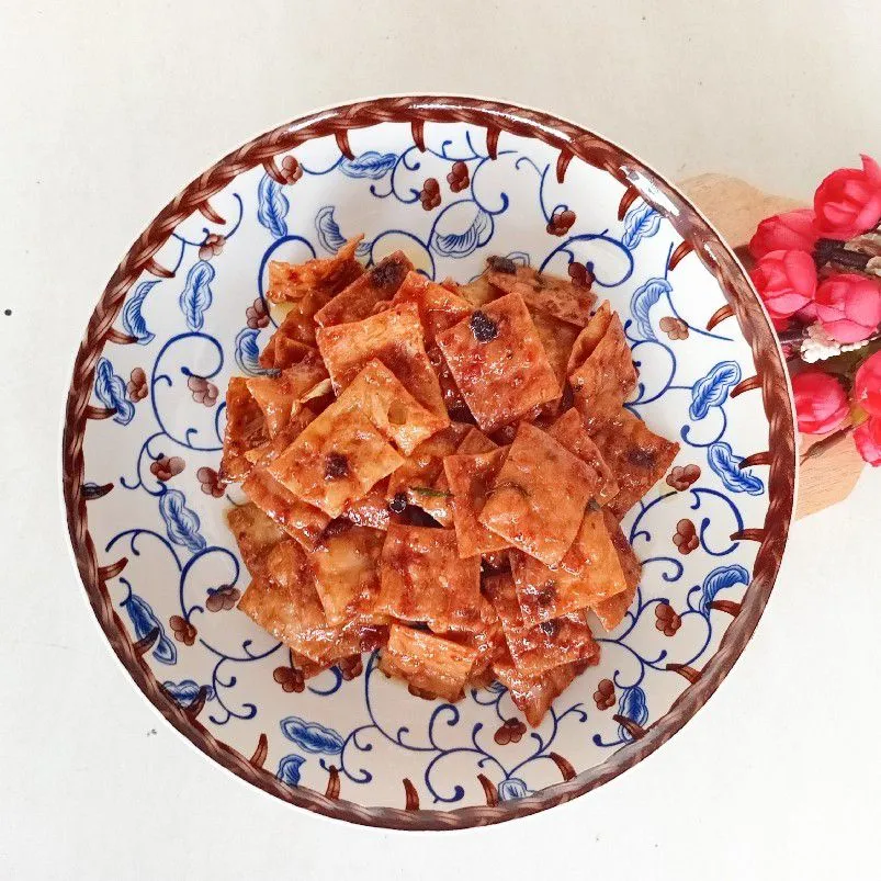 Keripik Pangsit Balado Manis Pedas