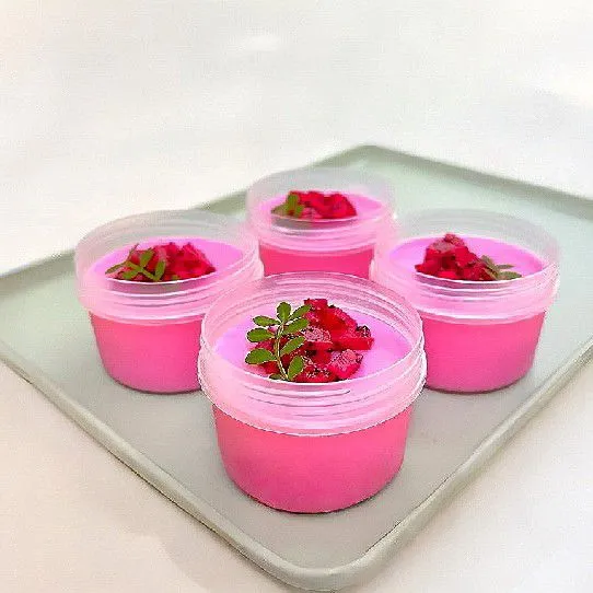 Pink Milk Jelly Cups