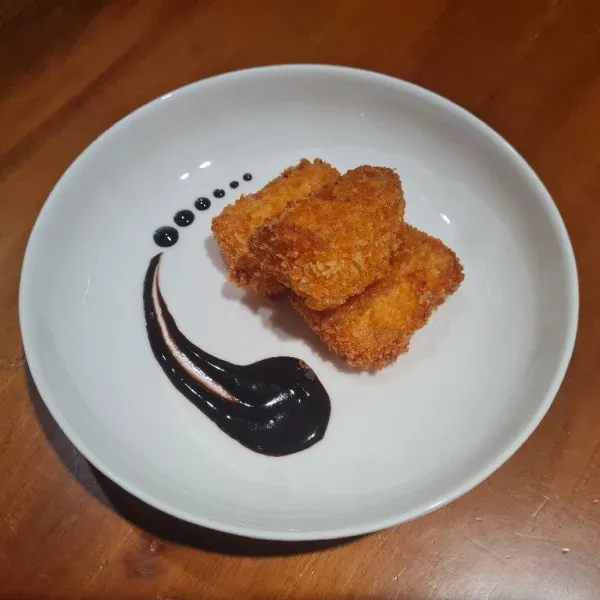 Nuget pisang siap disajikan