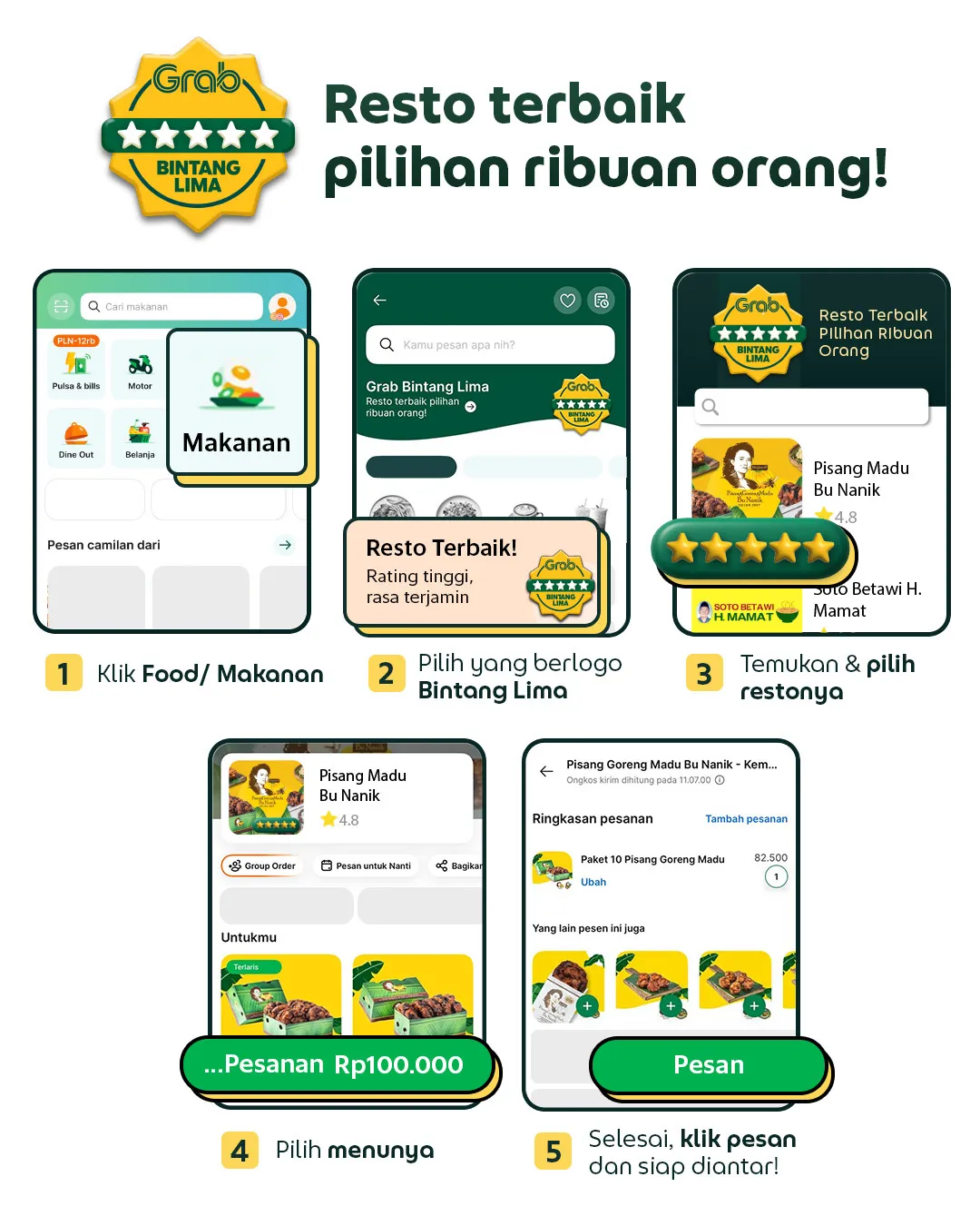 4. Selain itu pengguna juga dapat jelajahi jenis makanan yang diinginkan di kolom pencarian untuk memesan makanan di merchant pilihan.