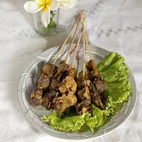Sate Ampela Ayam Goreng Telur