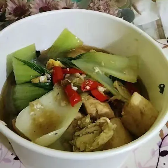 Tumis pakcoy tahu ala rumahan