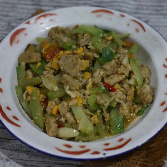 Tumis Labu Siam Tempe Telur