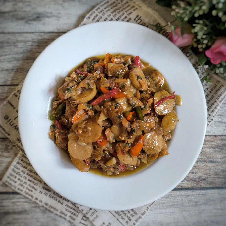 Tumis Kerang Bakso Bumbu Iris #NovemBERNOSTALGIA