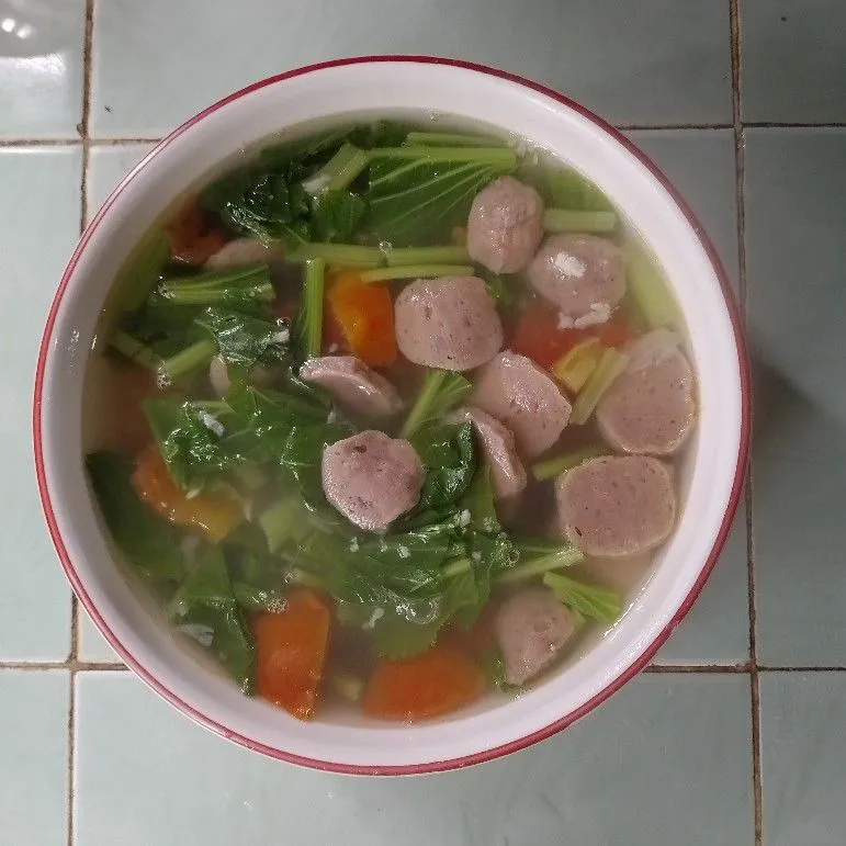 Sayur Bening Sawi Tomat Bakso #NovemBERNOSTALGIA