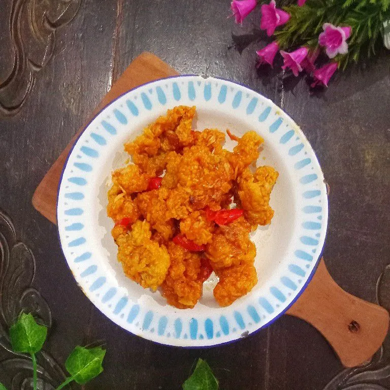 Ayam Popcorn Bumbu Merah