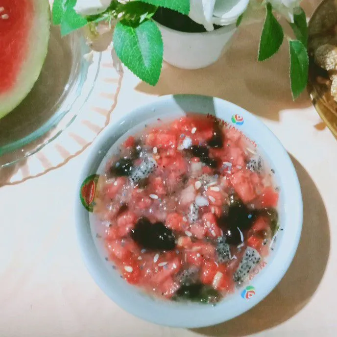 Es Semangka Buah Naga Putih