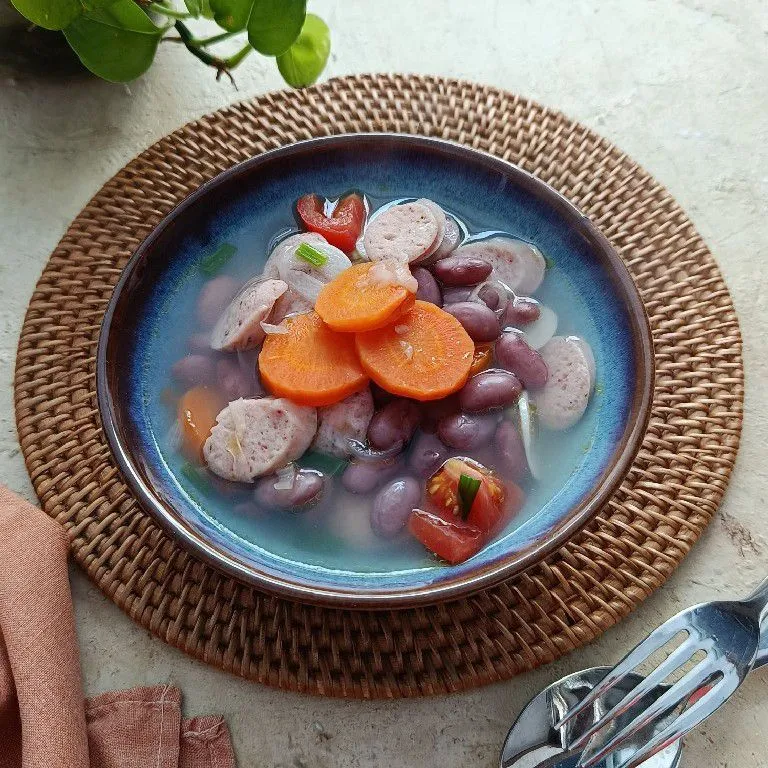 Sop Kacang Merah Sosis #NovemBERNOSTALGIA