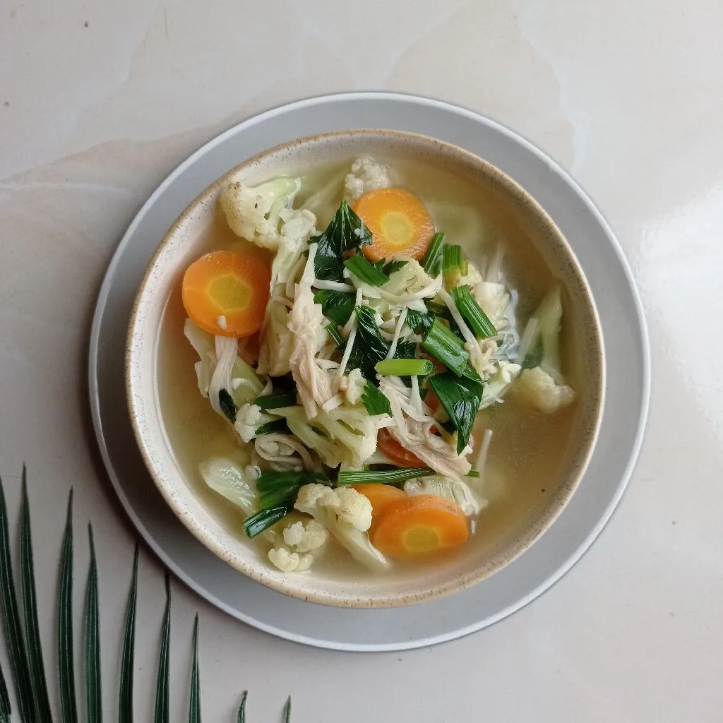 Sop sayur jamur enoki