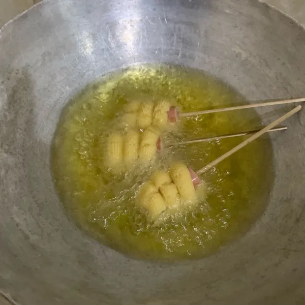 Goreng hingga kering.