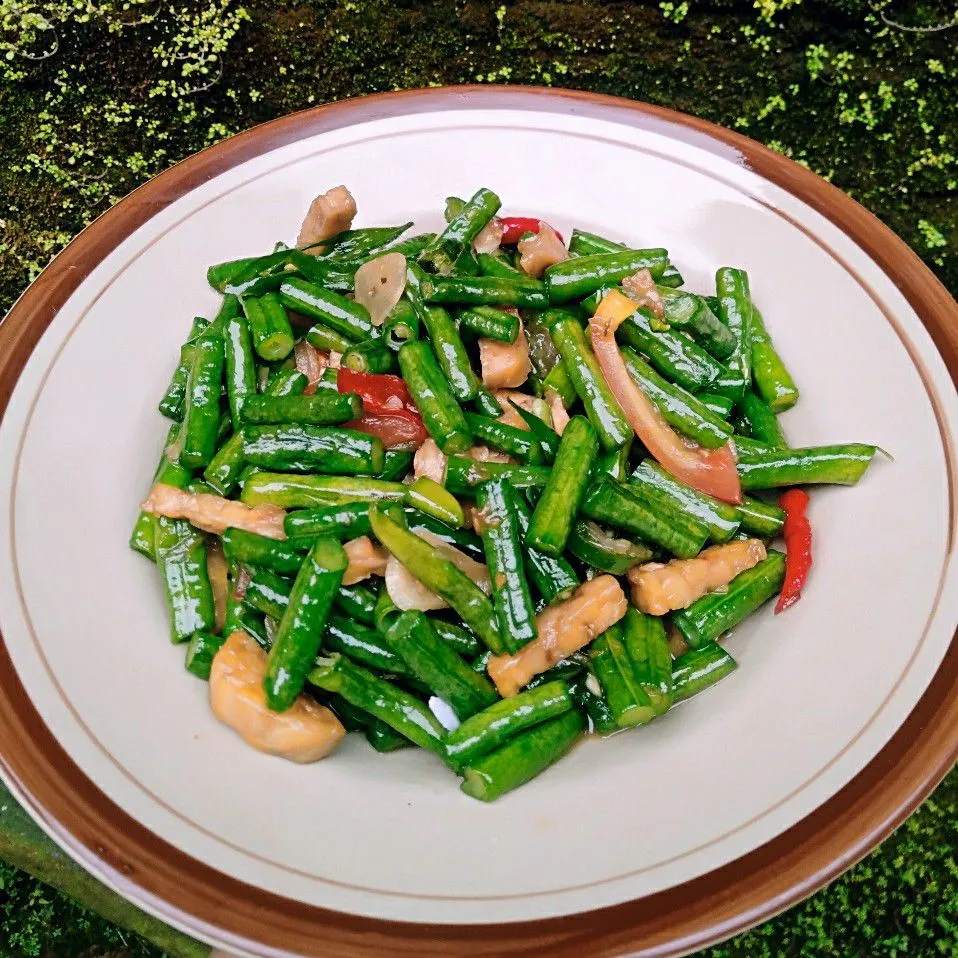 Oseng kacang panjang tempe semangit #NovemBERNOSTALGIA