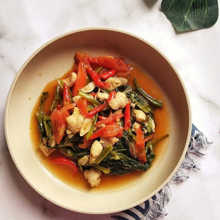 Tumis Kangkung Daging Ayam #NovemBERNOSTALGIA